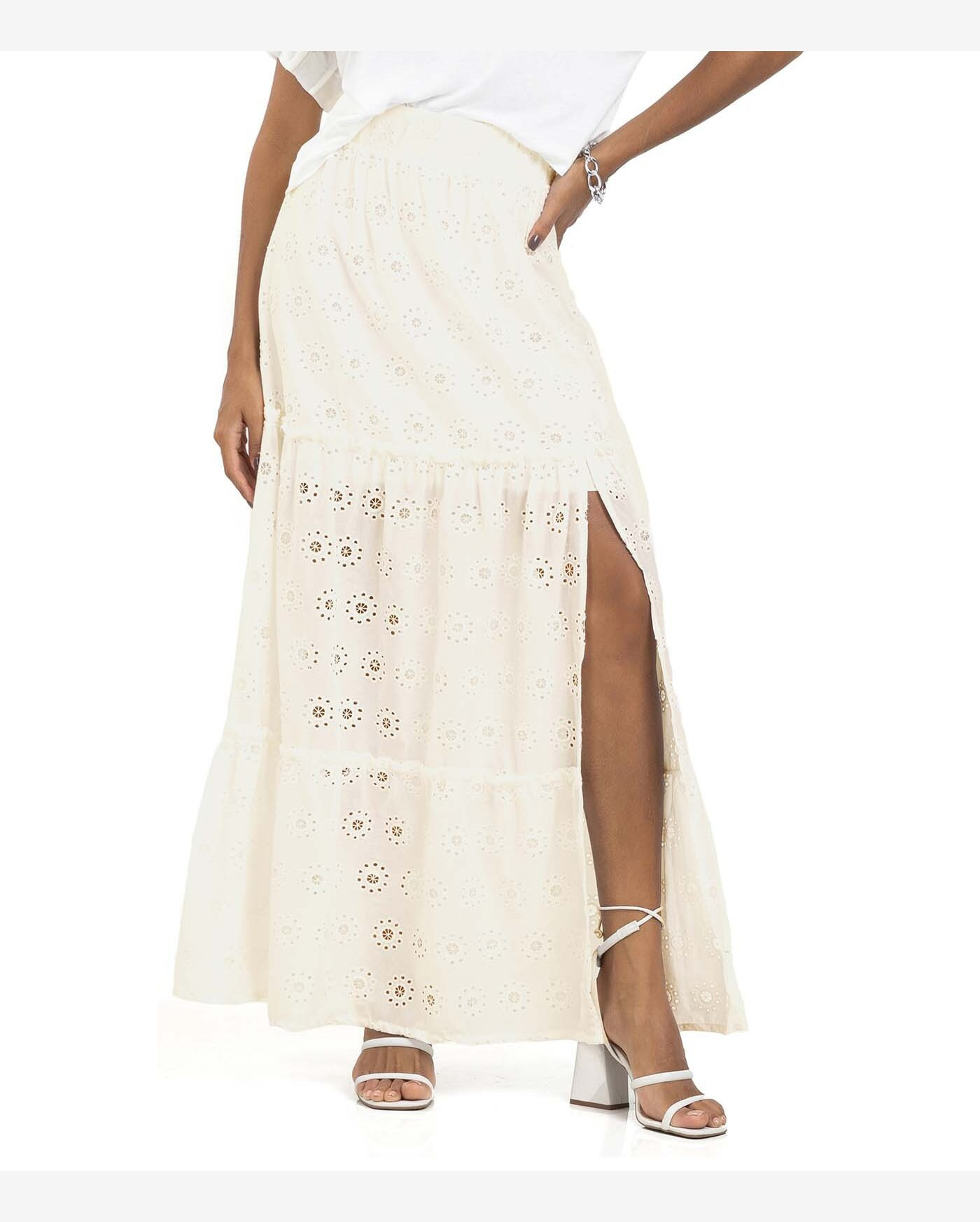 Saia Longa Laise Endless Bege | Riachuelo (BR)