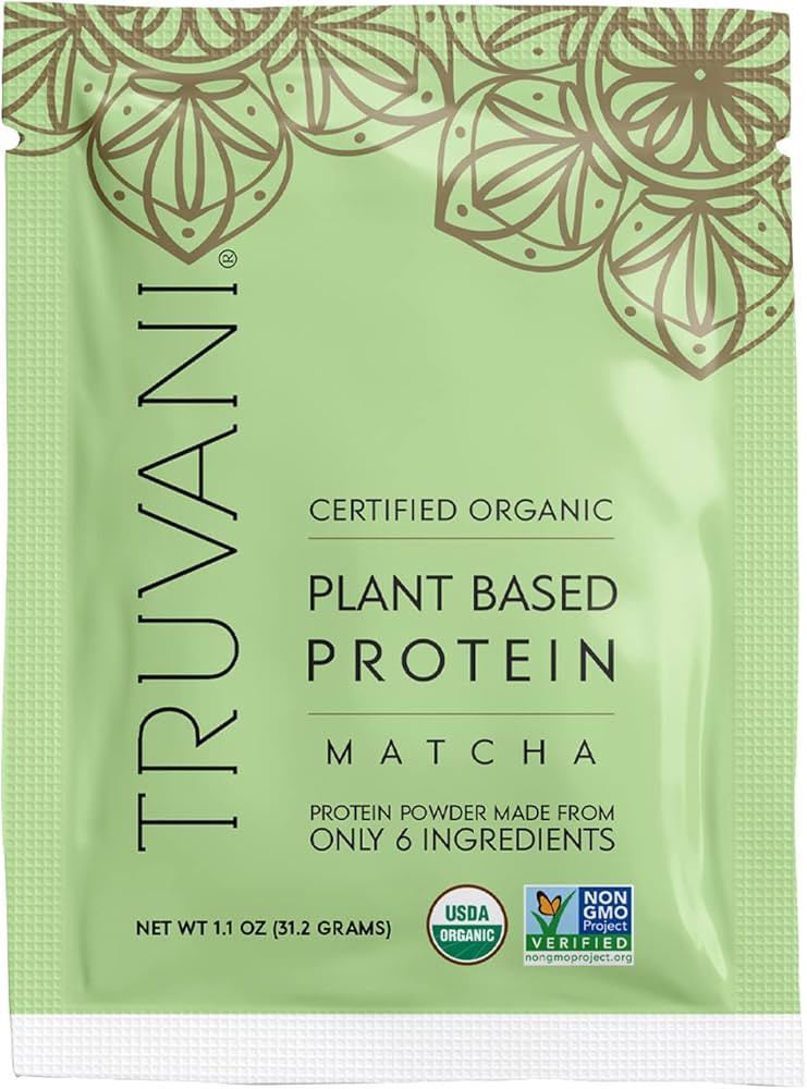 Truvani Vegan Pea Protein Powder | Matcha | 20g Organic Plant Based Protein | 1 Serving | Keto | ... | Amazon (US)