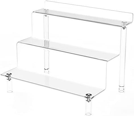 Janaden Acrylic Risers Display Stand 3 Tier Clear Acrylic Display Shelf for Amiibo Funko POP Figu... | Amazon (US)