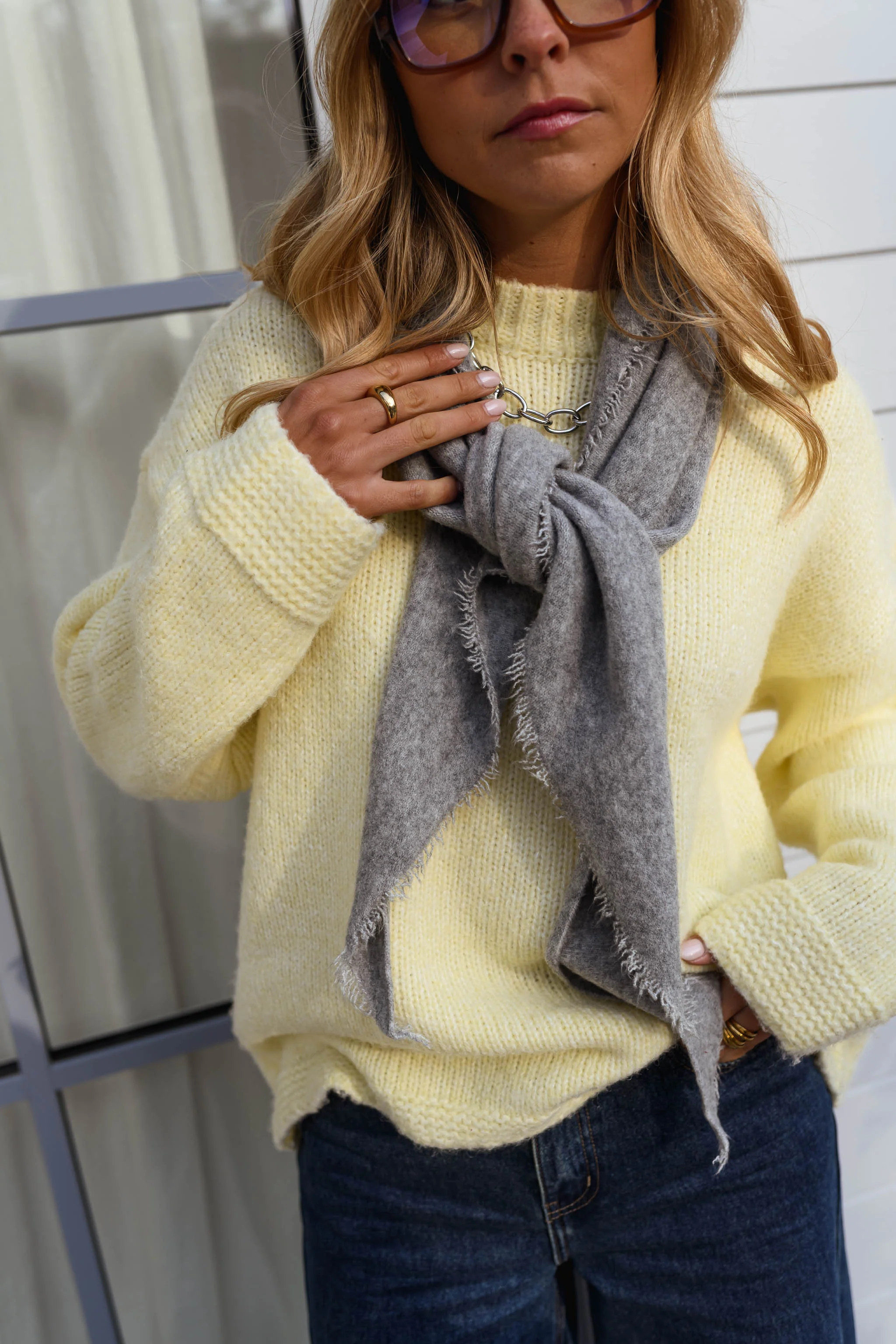 Grey Elvy Scarf | Easy Clothes