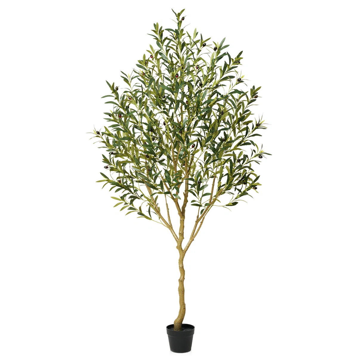 Adcock UV Resistant Artificial Olive Tree, Tall Faux Olive Plant for Home Office Indoor Outdoor D... | Wayfair North America