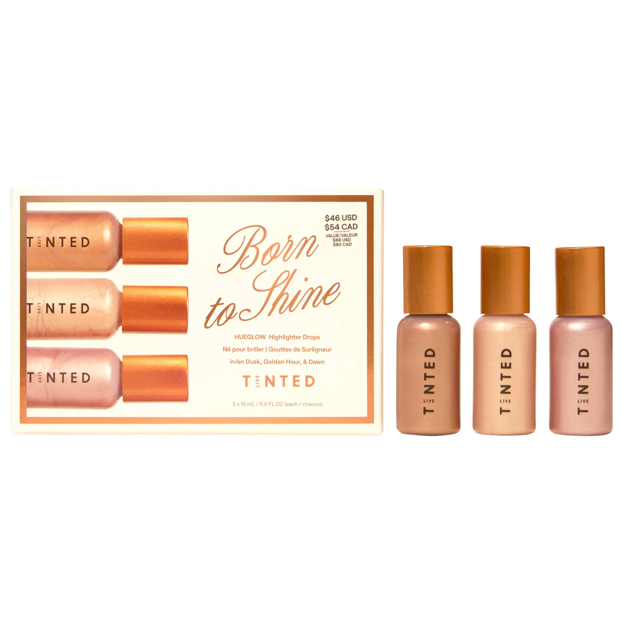 Live Tinted Born to Shine HUEGLOW Liquid Highlighter Drops Set | Sephora (CA)