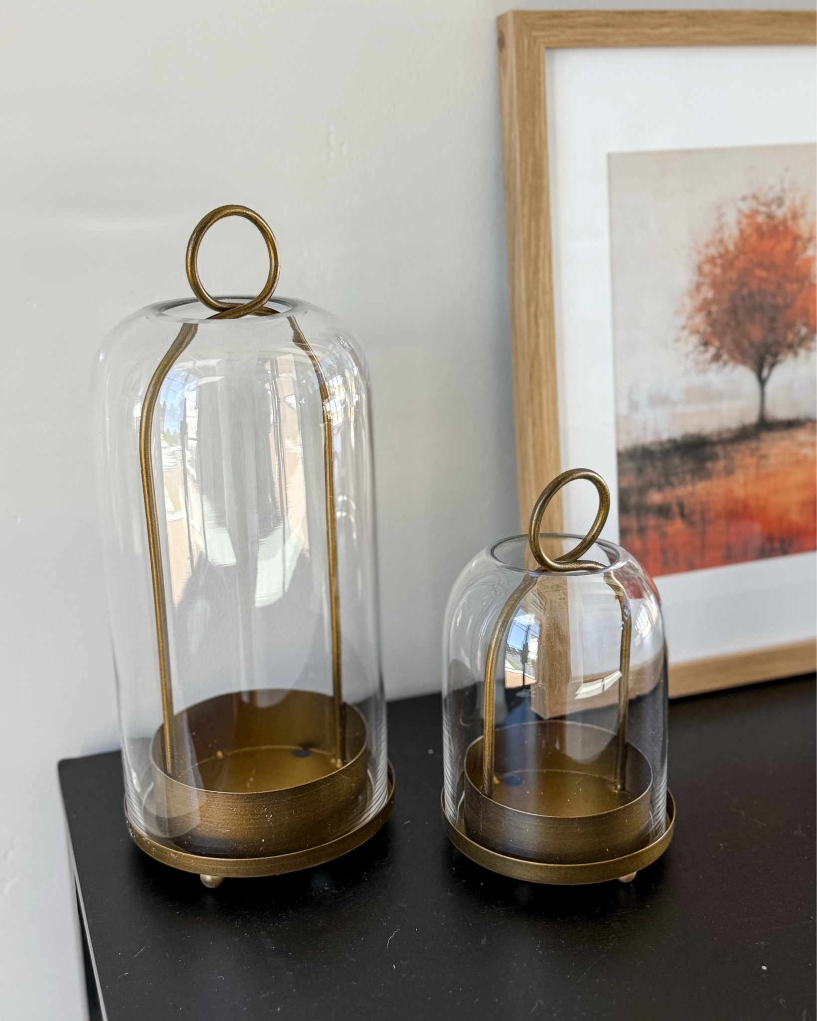 Antique Brass Glass Dome Candle Holder Set Neutral home decor  

 

#LTKautumn #LTKHome #LTKSeasonal