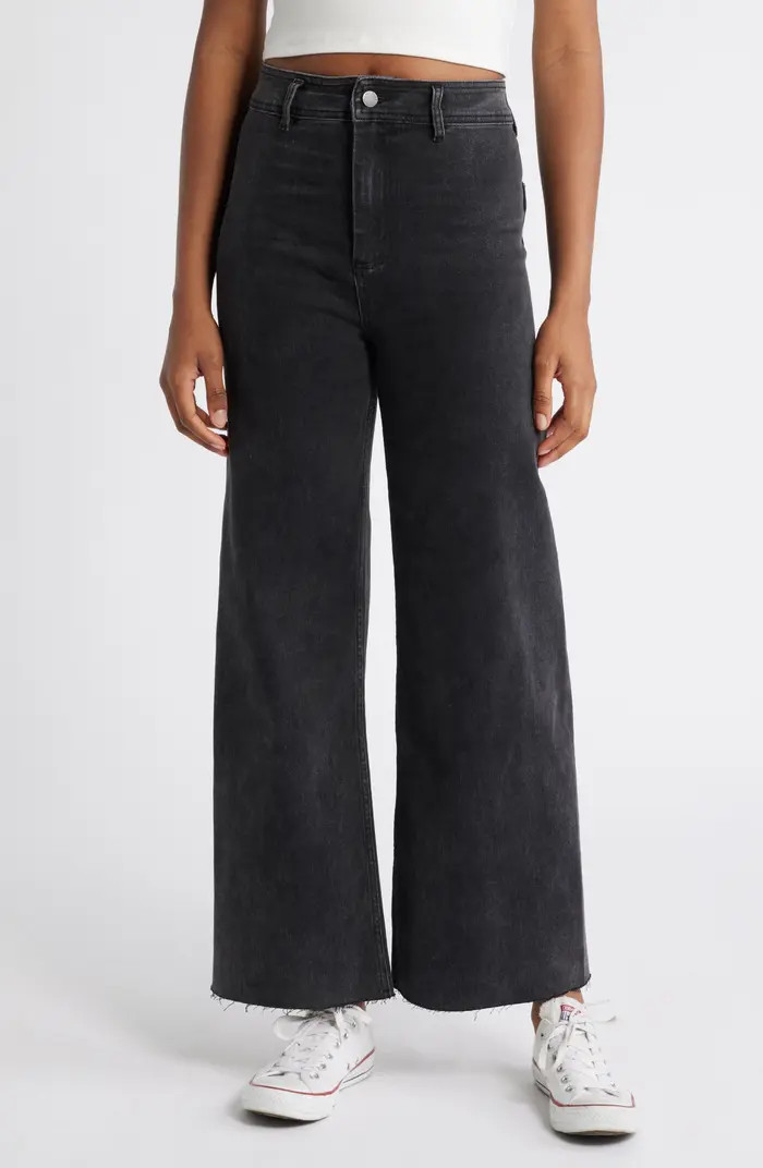 Holiday High Waist Wide Leg Jeans | Nordstrom