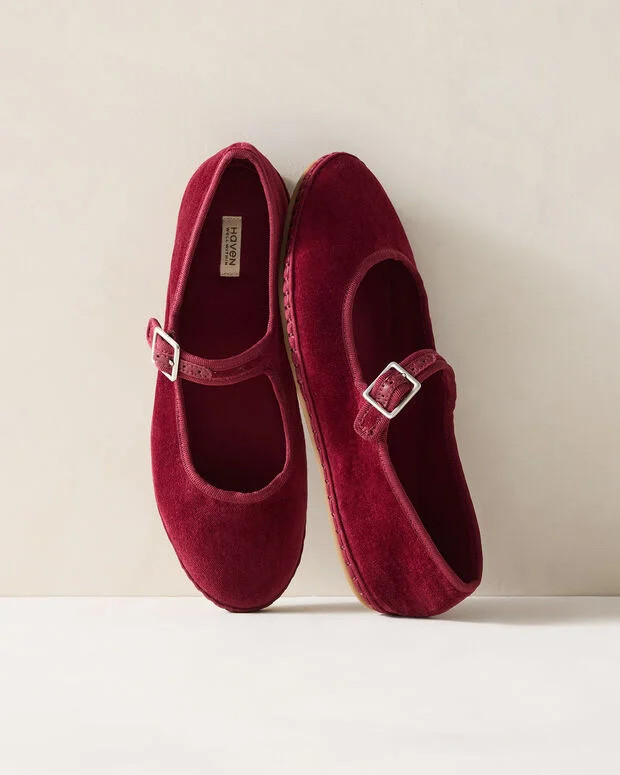 Velvet Mary Jane Ballet Flats | Talbots