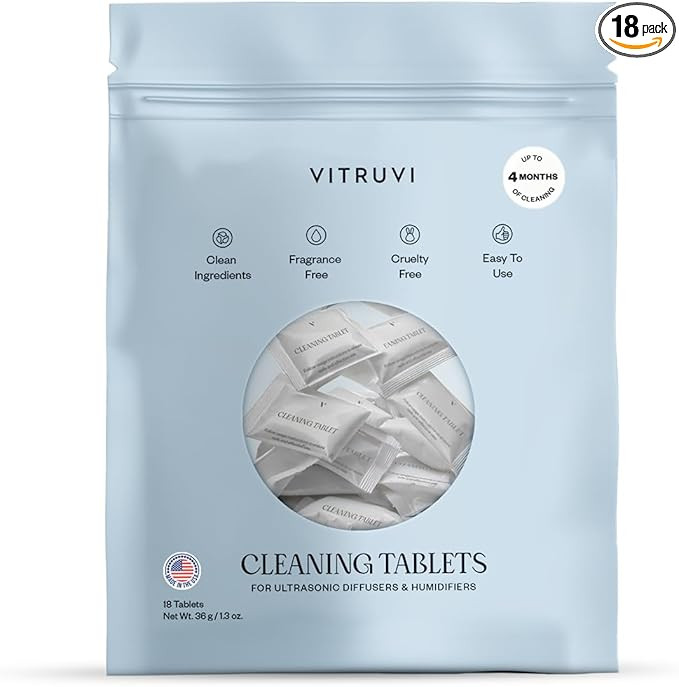 VITRUVI Cleaning Tablets for Diffusers & Humidifiers | Removes Stains & Residue, Prevents Buildup... | Amazon (US)