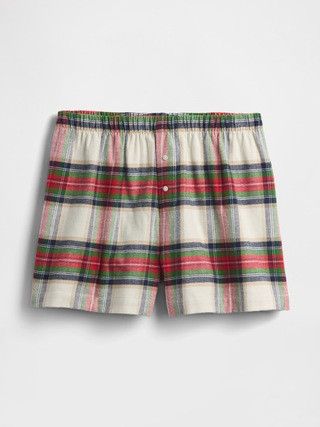 Logo Flannel Boxer Shorts | Gap (US)