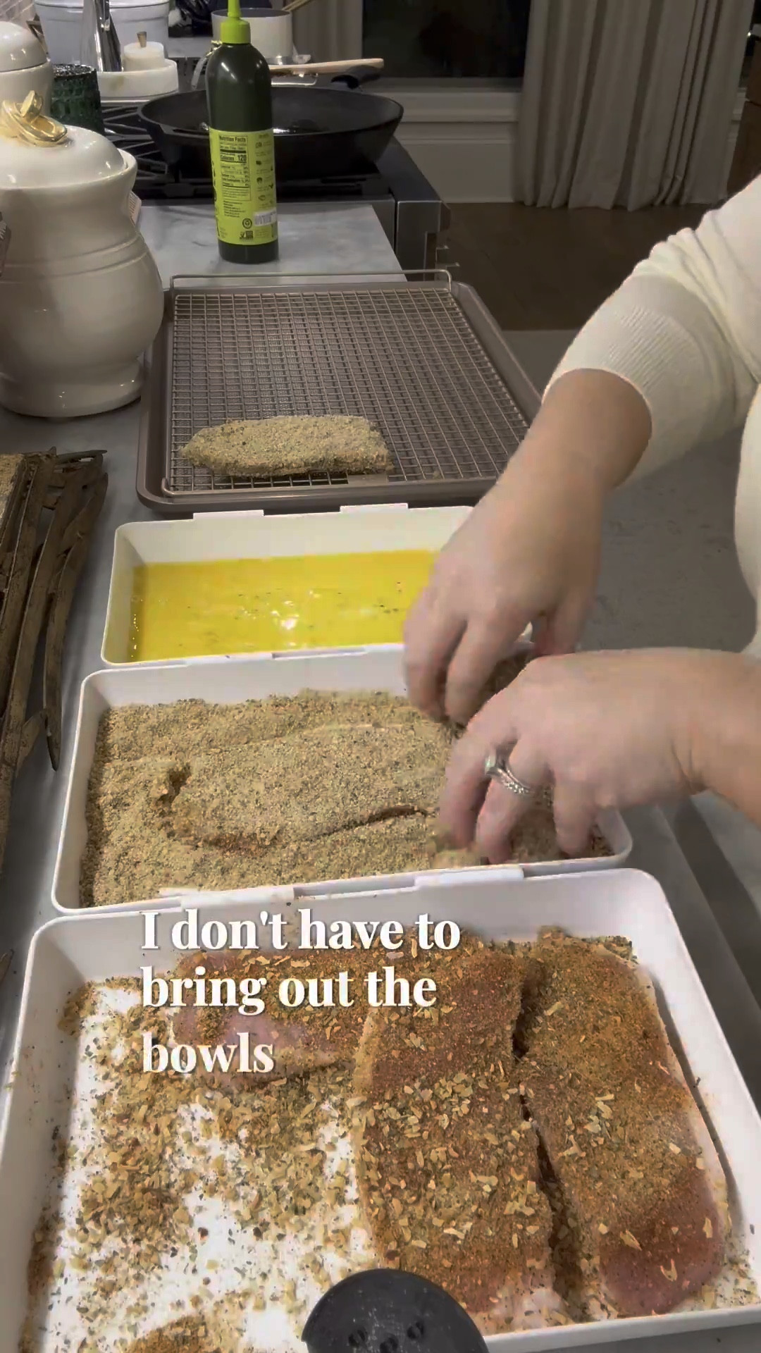 I love my dipping pans for breading meats! Makes things so easy and minimal clean up!! These although are from 10+ years ago from pampered chef so I linked the new updated version from Amazon and Walmart below!
 #kitchengadget #cookware

#LTKWatchNow #LTKHome #LTKFindsUnder50