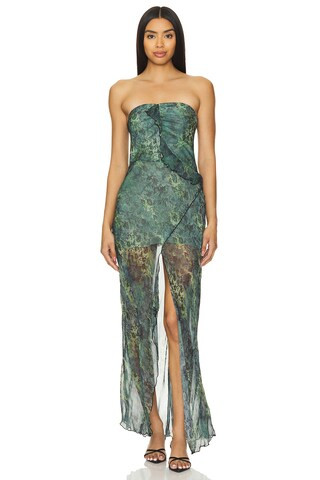 Bec + Bridge Opal Strapless Maxi Dress in Nouveau Bleue from Revolve.com | Revolve Clothing (Global)