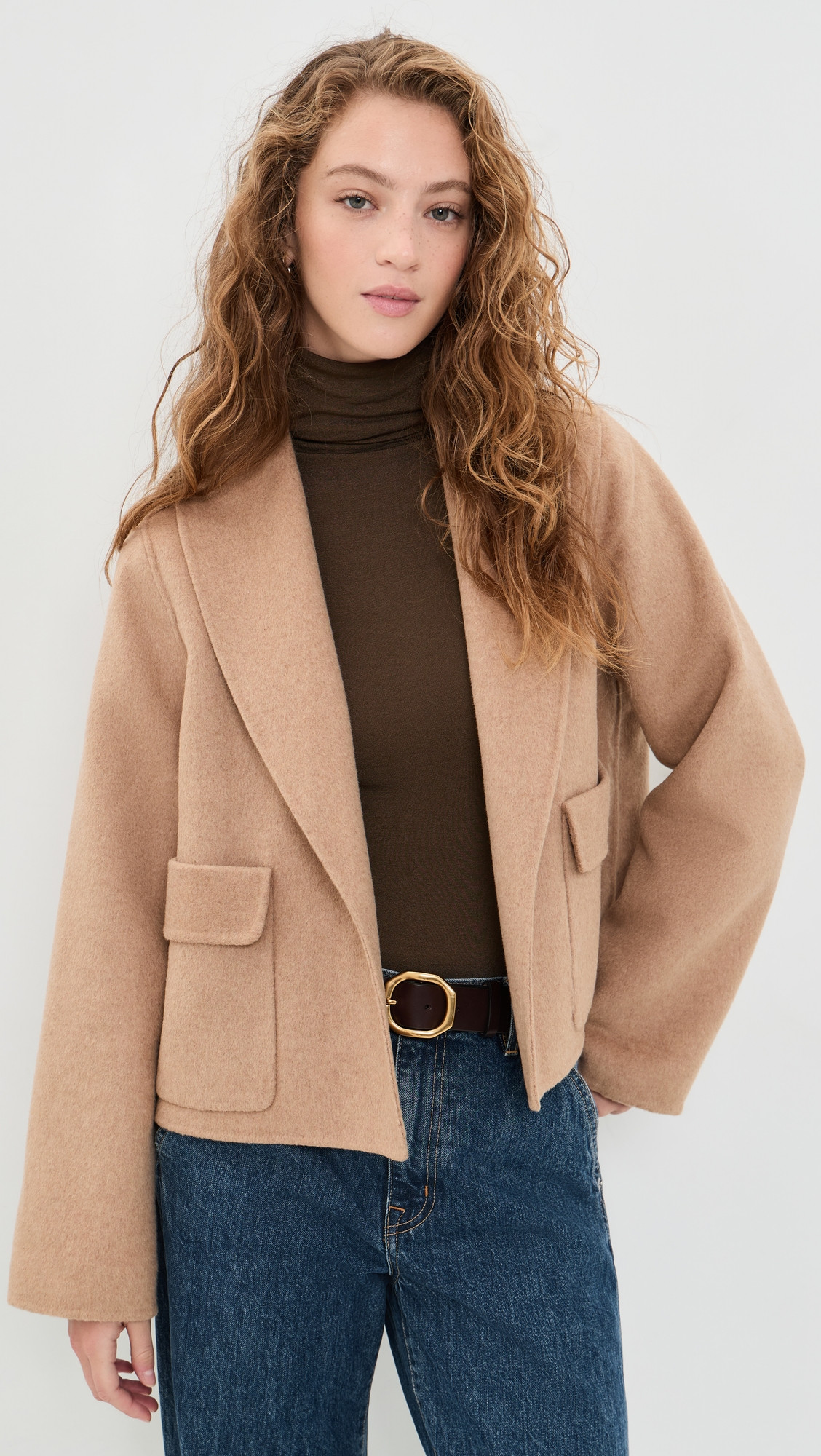 Splendid Splendid x Cella Jane Crop Icon Coat Praline M | Shopbop