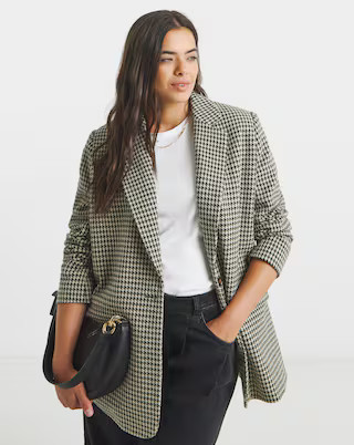 Simply Be Houndstooth Blazer | Simply Be | Simply Be (UK)