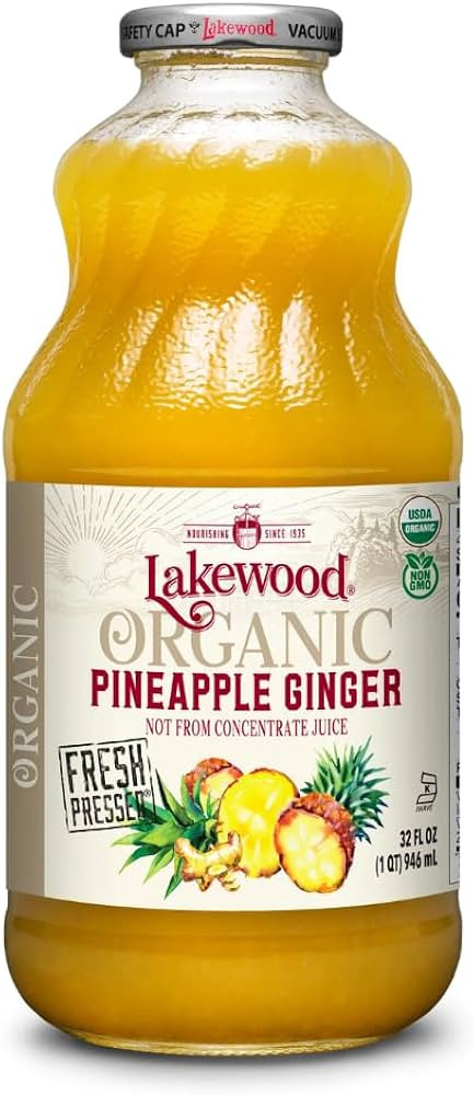 Lakewood Organic Pineapple Ginger Juice, 32 FZ | Amazon (US)