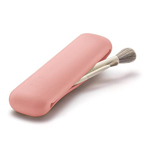 Travel Essentials Makeup Brush Holder, Portable Make Up Organizer, Silicone Cosmetic Bag, Soft an... | Amazon (US)