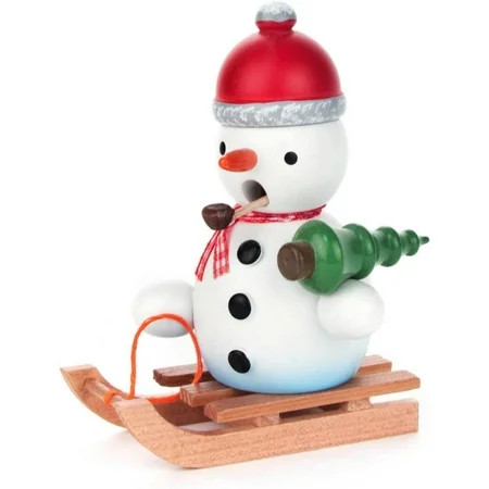 Dregano Mini Snowman Christmas Sled German Smoker - 4 Inches Tall - Made in Germany | Walmart (US)