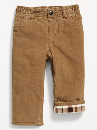Unisex Loose Corduroy Micro Fleece-Lined Pants for Baby | Old Navy (CA)
