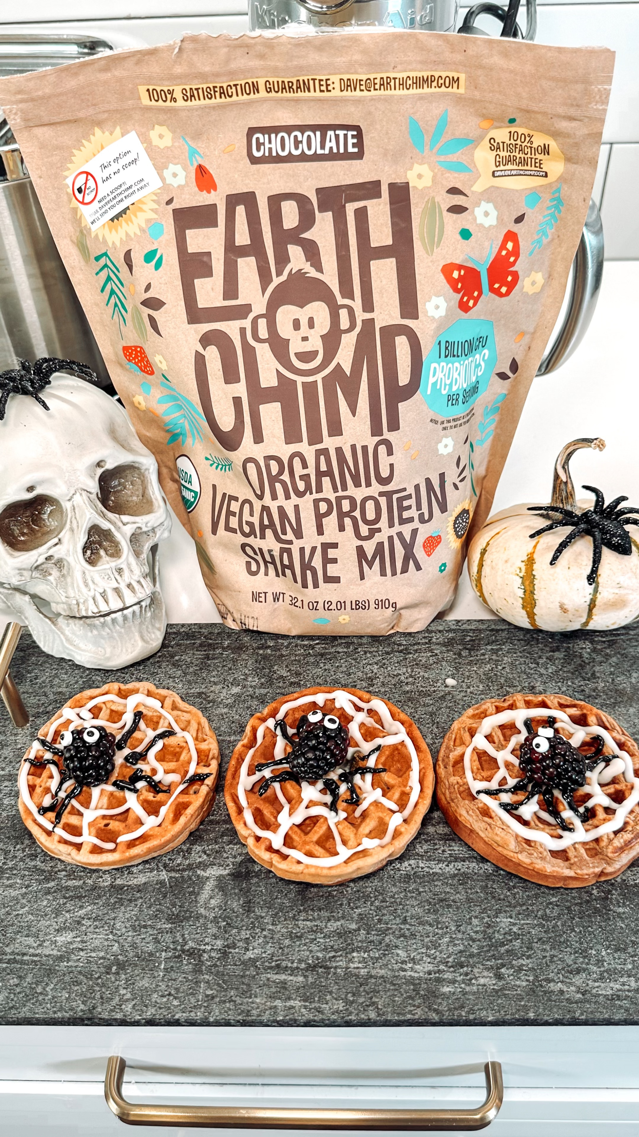🕷️ Whip Up Spooky Protein Waffles with Earth Chimp! 🕷️

Looking for a spine-tingling breakfast that'll fuel your day? Look no further! These spooky protein waffles are not only delicious but also packed with Earth Chimp's chocolate protein powder. 🍫

Here's what you'll need:
👻 1/2 cup rolled oats
👻 1/2 cup cottage cheese
👻 2 eggs
👻 1 tbsp monk fruit brown sugar sweetener
👻 1 tsp vanilla extract
👻 1 scoop of Earth Chimp chocolate protein powder

First, blend the oats, cottage cheese, eggs, sweetener, vanilla, and Earth Chimp protein powder together until you have a smooth batter. The power of protein in these waffles is hauntingly good! 👻💪

To give your waffles a spooky twist, drizzle icing on top in the shape of a spiderweb. 🕸️ Place a blackberry as the spider's body, add eyes, and use black icing for the creepy-crawly legs. 🕷️ Now, you've got yourself a breakfast that's almost too cute to eat!



These waffles are the perfect treat for Halloween or any day when you want to add a bit of spookiness to your morning routine. Not only are they a delight for the taste buds, but they'll also keep you energized throughout the day. Happy haunting, my fellow homebodies! 

Shop earth chimp protein powder and my other kitchen items now. 

🖤🥞 #EarthChimpProtein #SpookyWaffles #BreakfastDelights #HomeWithMrsHomebody

#LTKSeasonal #LTKhome #LTKHalloween