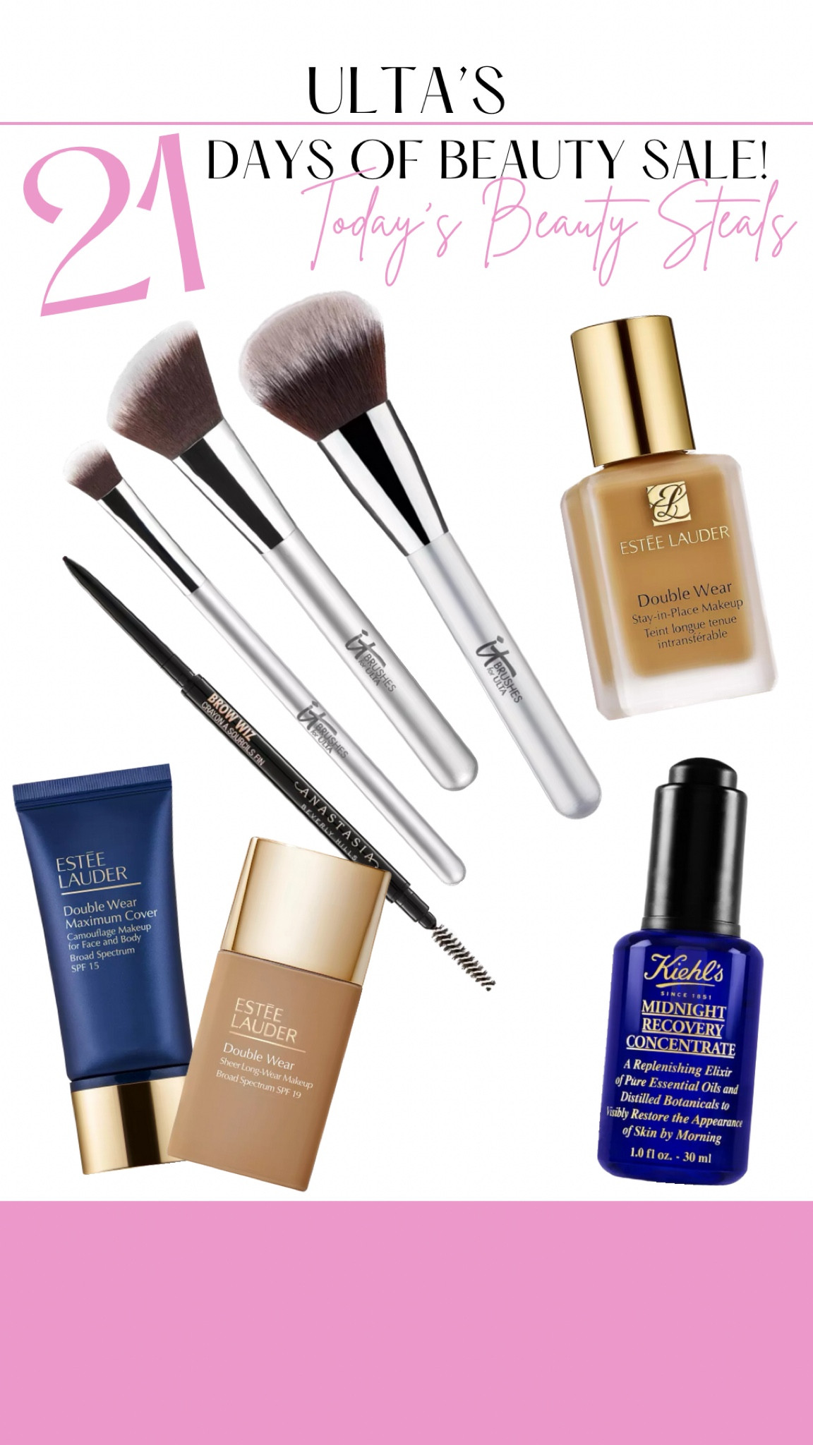 Ultas 21 days of beauty sale!😍

50% off It Cosmetics Brushes, foundation, and a recovery concentrate! 

#LTKbeauty #LTKsalealert #LTKFind