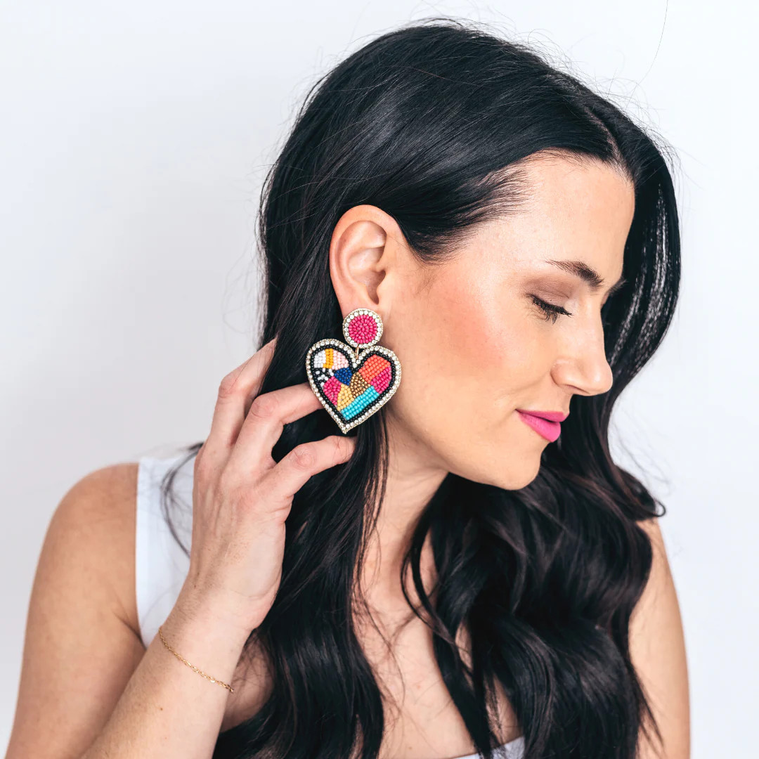 Brave Heart Beaded Earrings | Accessory To Love