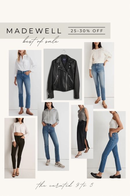 Madewell sale, 25% off, insider sale, jeans, straight leg jeans, wide leg jeans, skinny jeans, satin skirt, leather jacket, fall denim, classic denim, curated style, classic style

#LTKsalealert #LTKfindsunder100 #LTKSeasonal