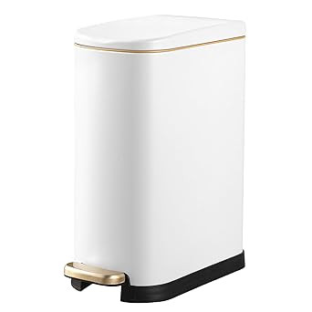 ELPHECO Bathroom Trash Can with Lid Soft Close, 3.5 Gallon / 13.5 Litre Stainless Steel Pedel Gar... | Amazon (US)