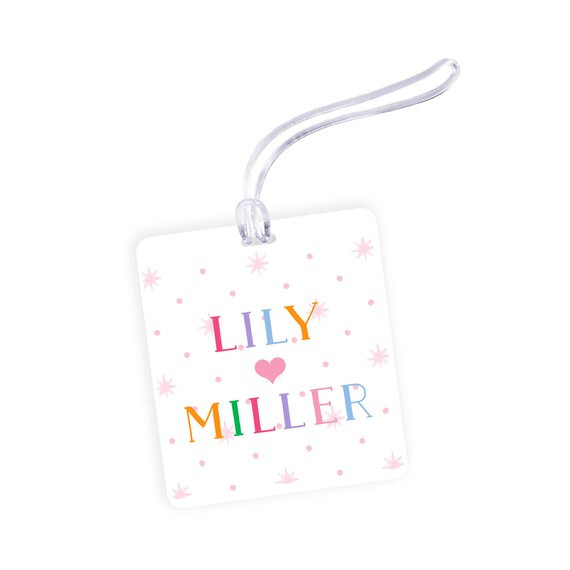 Girls Stars  Spots Bag Tag  Backpack/diaper Bag/luggage - Etsy | Etsy (US)