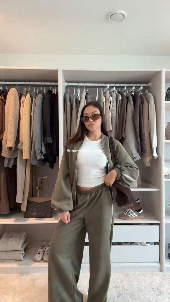 🏷️ autumn outfit inspo, khaki suede tracksuit, smart tracksuit, autumn tracksuit , Shein finds 

#LTKstyletip #LTKuk #LTKautumn