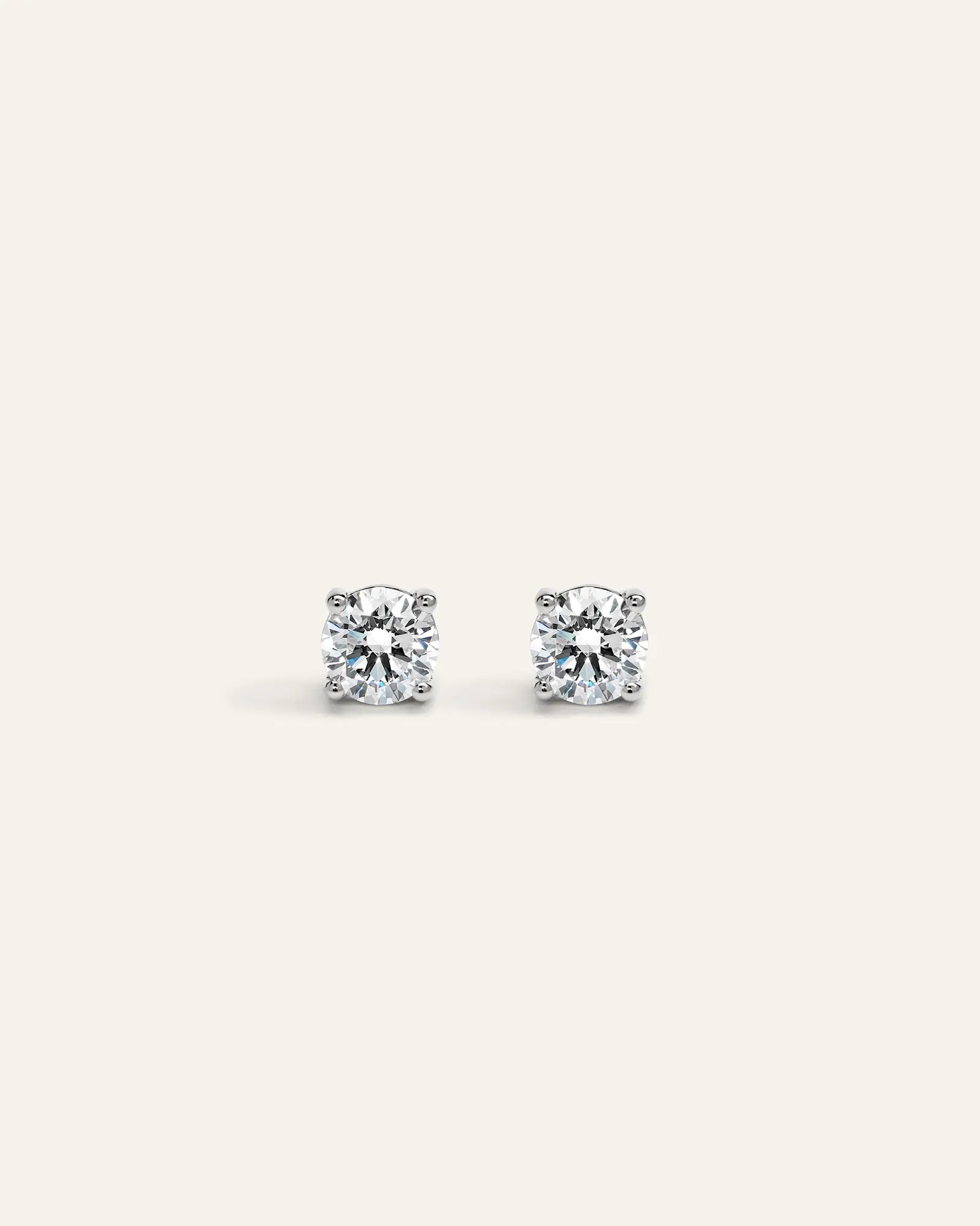14K Gold Lab Grown Diamond Four-Prong Solitaire Studs - 1ctw | Quince