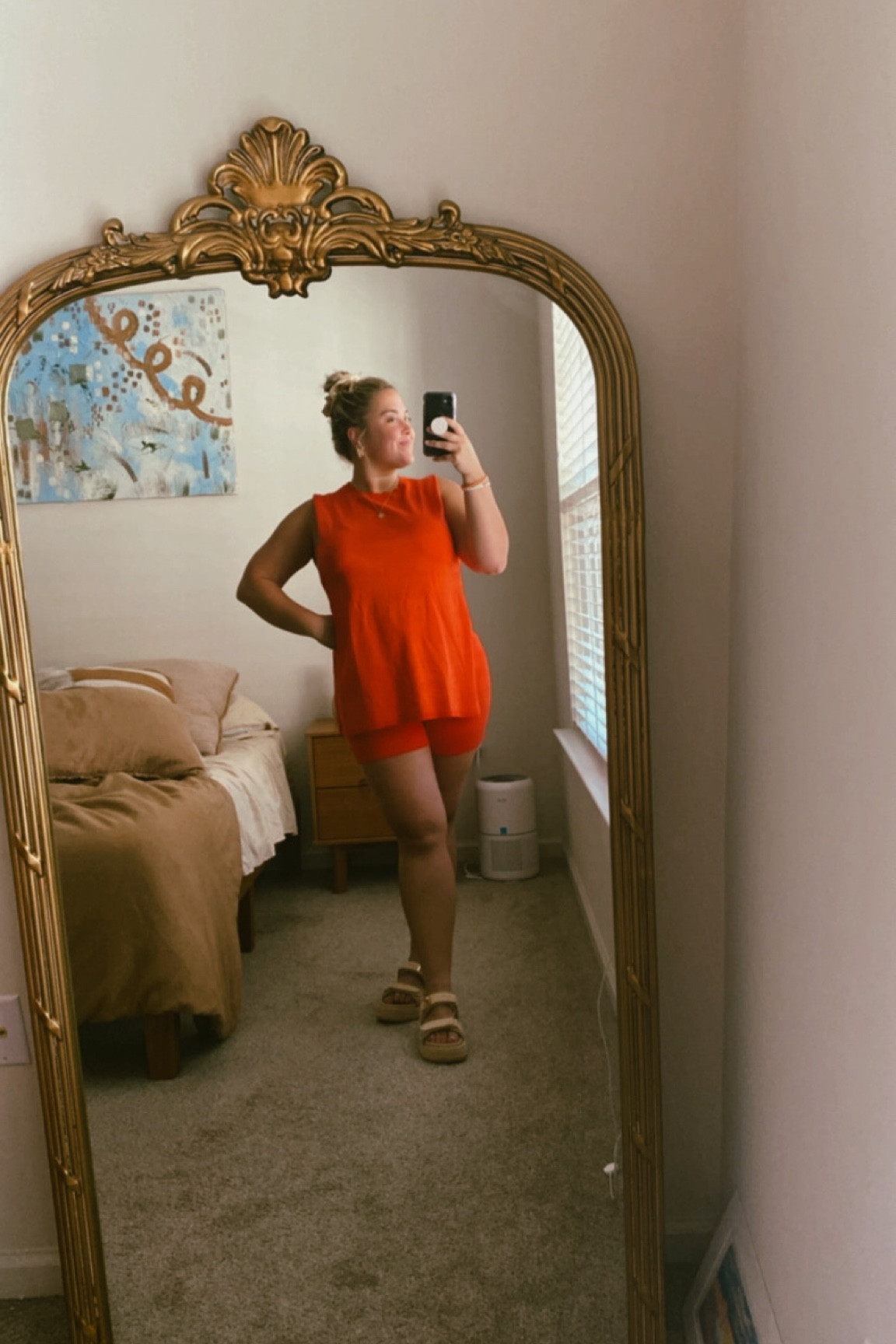 cutest matching set from amazon - love this high quality and breathable fabric! such a beautiful color for the season. Easy to dress up or dress down! I got a size large 🫶🏼 happy shopping! 

#LTKMidsize #LTKSeasonal