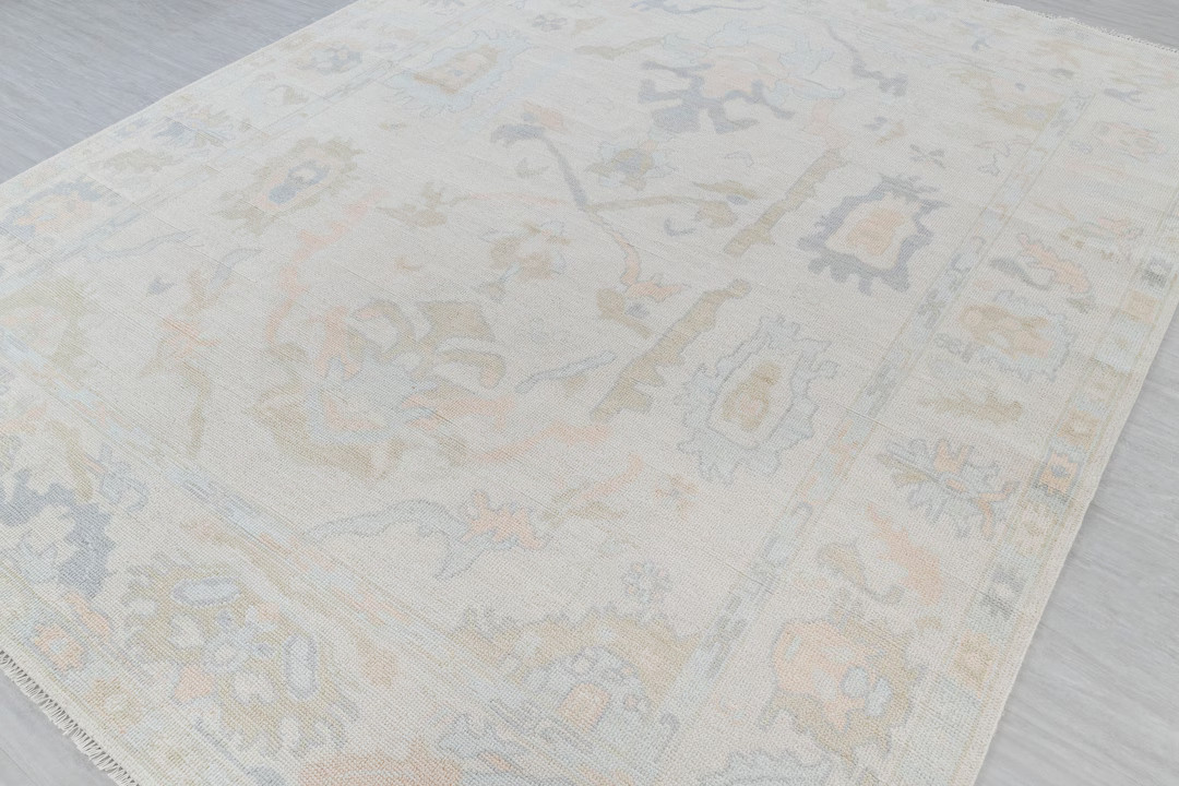 Cream Muted High Quality Modern Oushak Rug Premium Wool Hand Knotted Turkish Inspired, #1725, CUS... | Etsy (US)