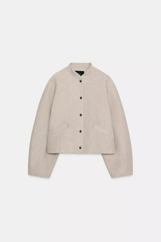 SOFT BOMBER WITH ELASTIC HEM | Zara US