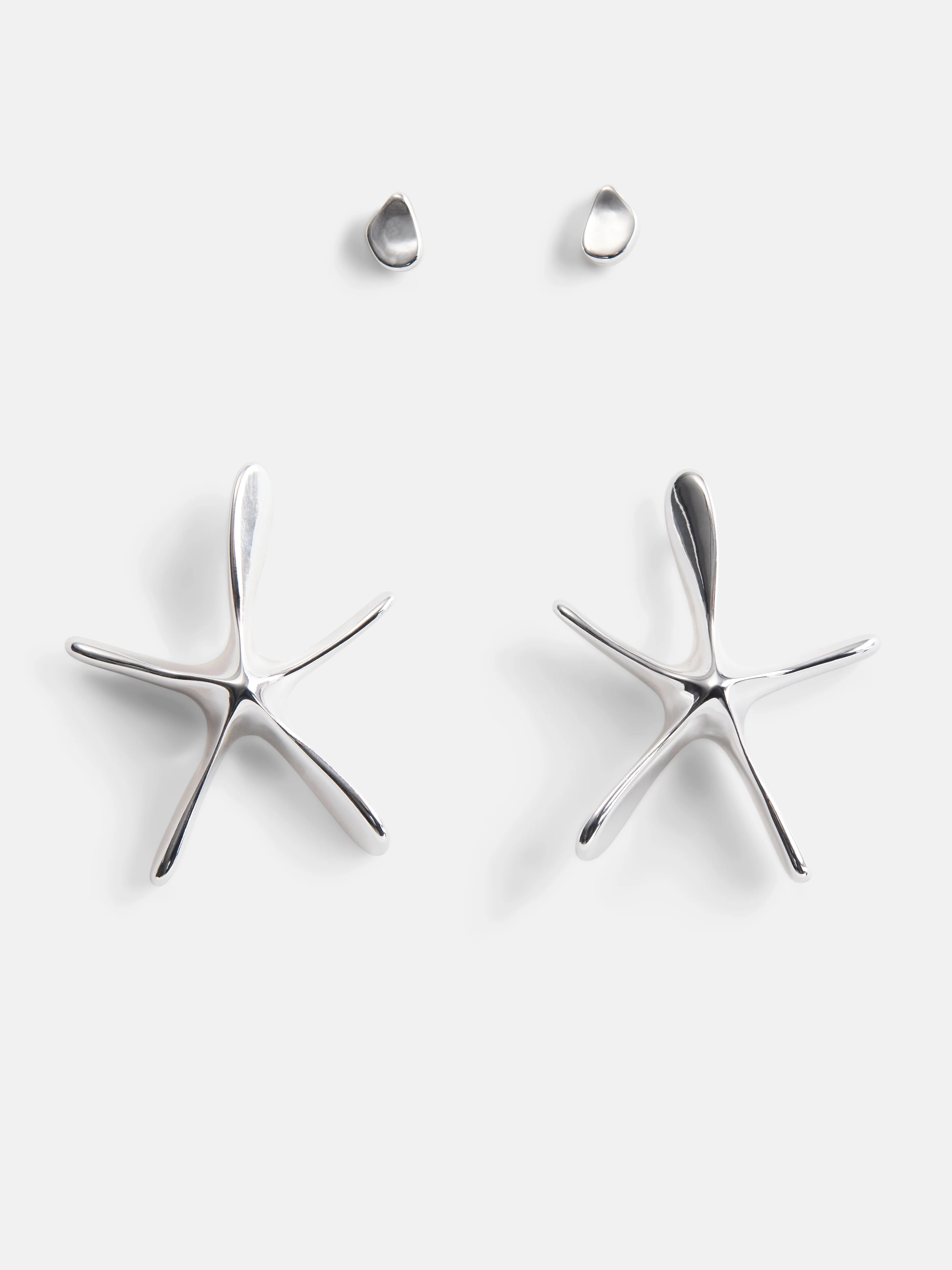 Scoop(4.8)|13 Scoop Women's Starfish Silver Tone Stud Earrings Set  Free shippingFree 90-day retu... | Walmart (US)