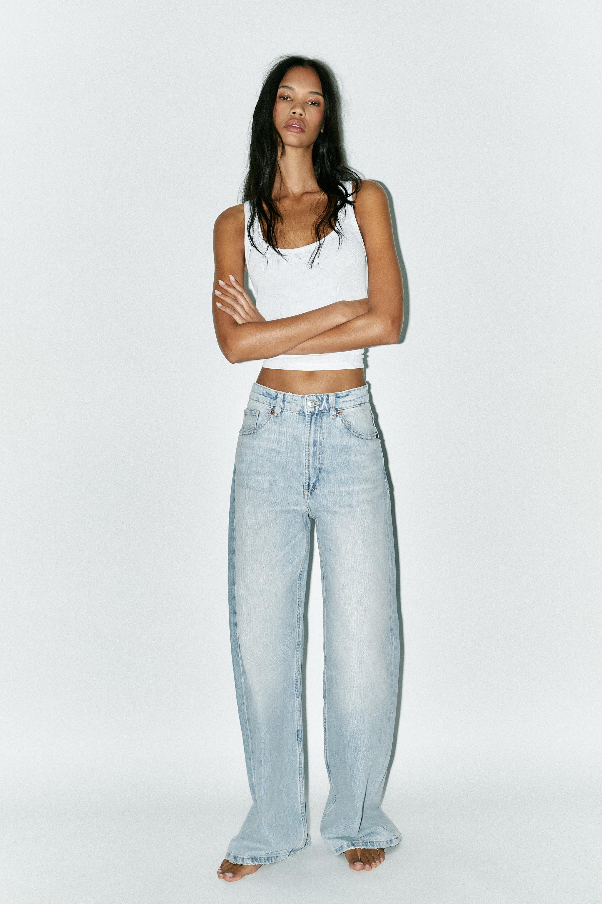 TRF EXTRA WIDE-LEG HIGH-WAIST JEANS | Zara US