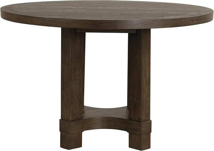 New Classic Furniture Cityscape Round Wood Dining Table, Walnut | Amazon (US)