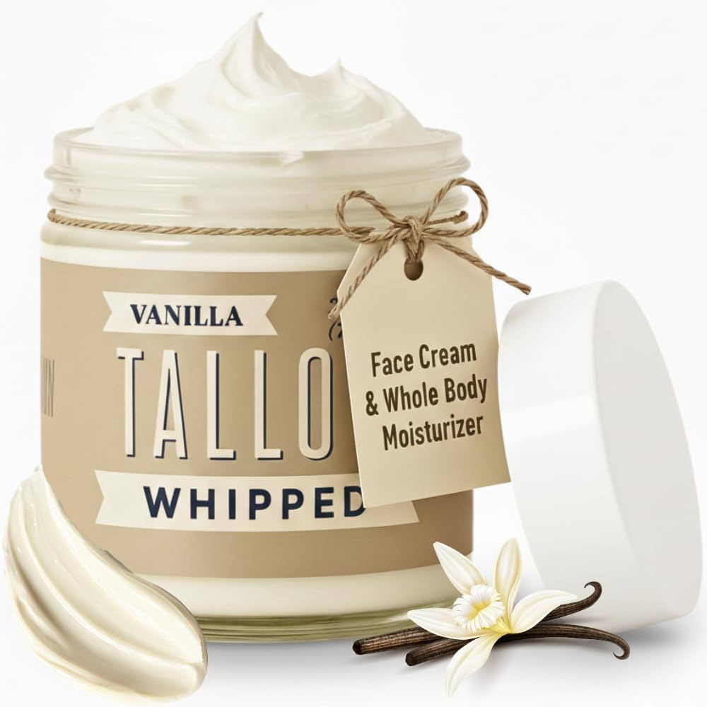 Whipped Tallow 24oz - All Natural Face Cream + Whole Body Moisturizer for Dry Skin - Made With Sc... | Amazon (US)