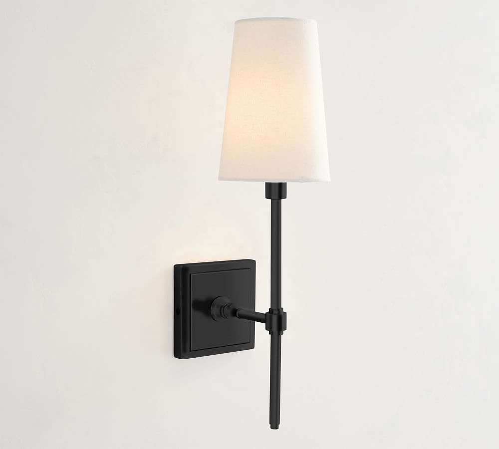 Pearson Shade Sconce, Matte Black, Set of 2 | Pottery Barn (US)