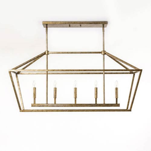 251 First Kenwood Vintage Gold Five Light Linear Pendant 3245 Vg | Bellacor | Bellacor