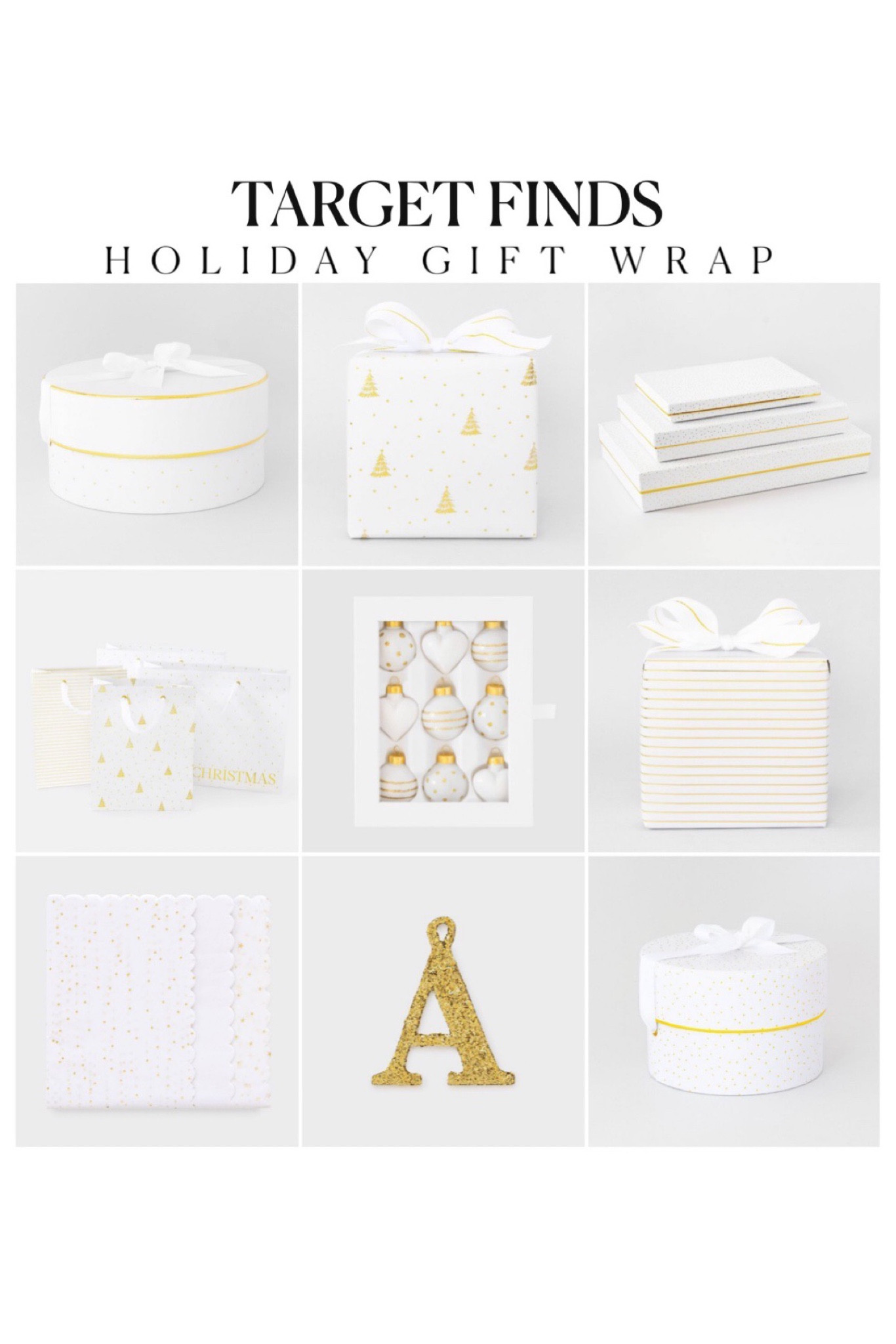 New sugar paper x target holiday gift wrap 🎄✨ white and gold Christmas decor white and gold gift boxes target finds target Christmas 2022 ornaments gift bags

#LTKstyletip #LTKhome #LTKHoliday