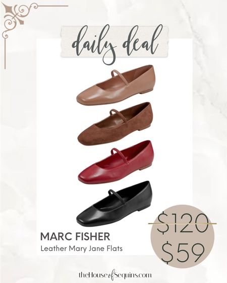 50% OFF Marc Fisher Mary Jane Ballet Flats