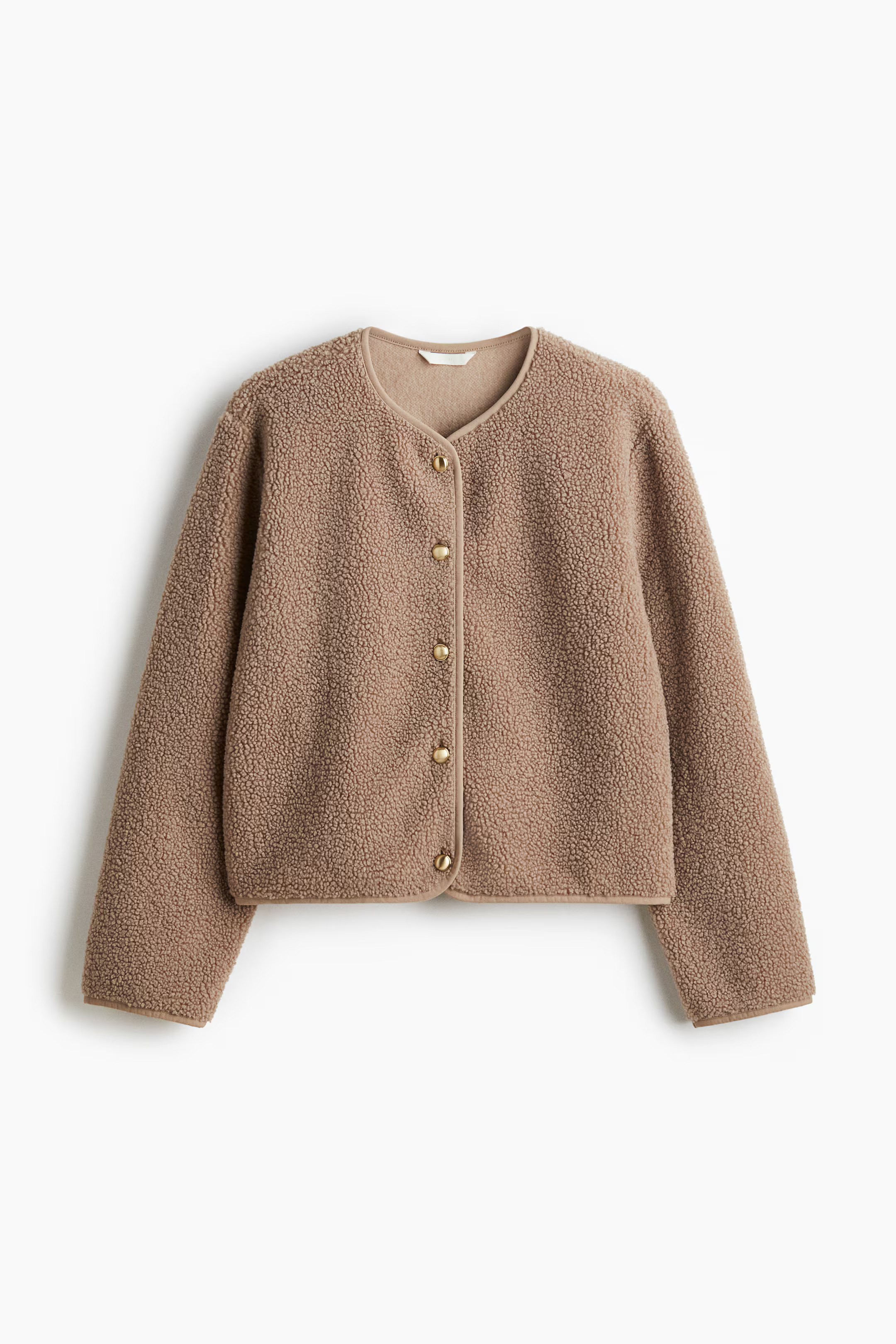 Teddy Fleece Jacket - Light beige - Ladies | H&M US | H&M (US + CA)