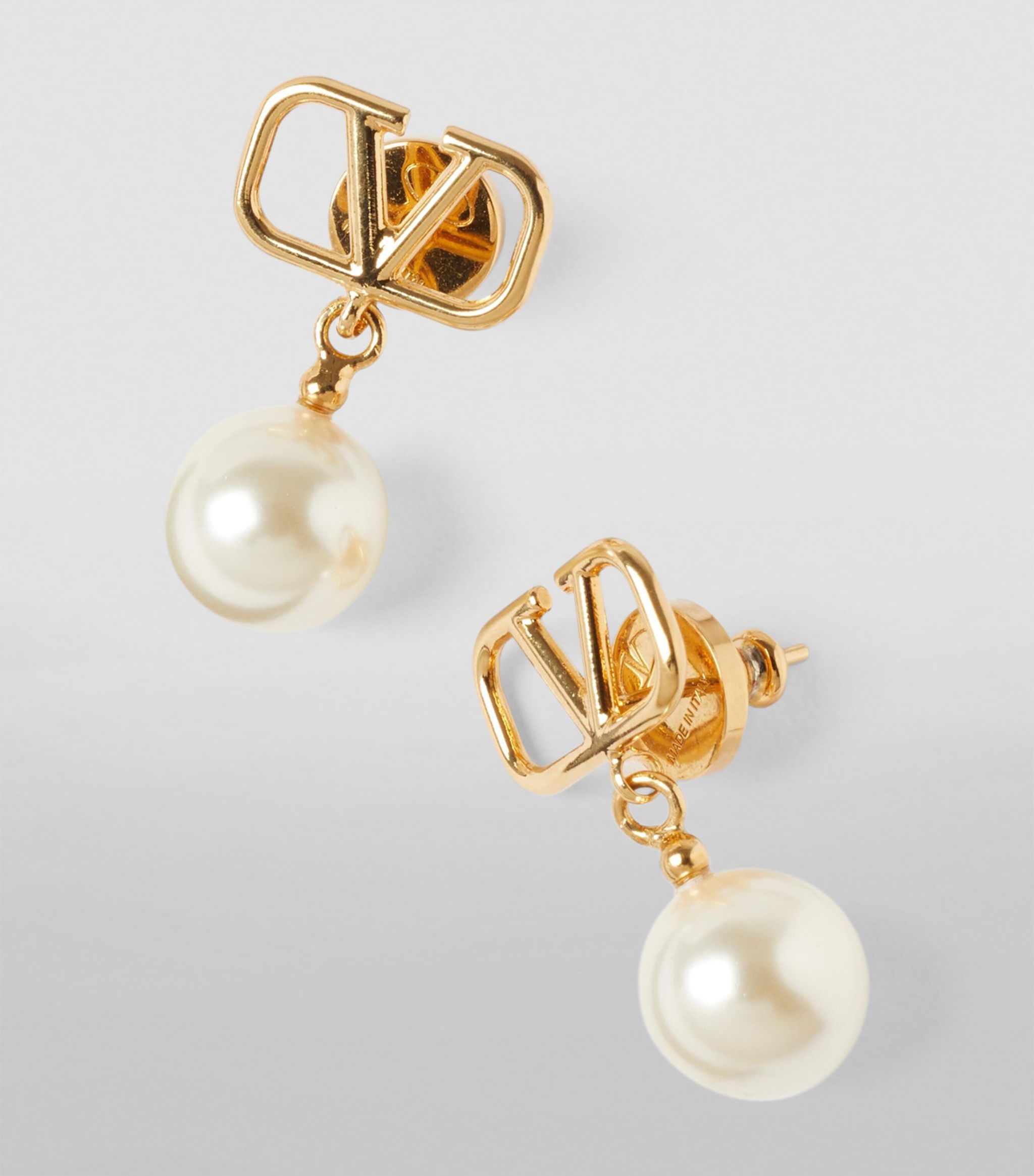 Swarovski Pearl VLOGO Earrings | Harrods