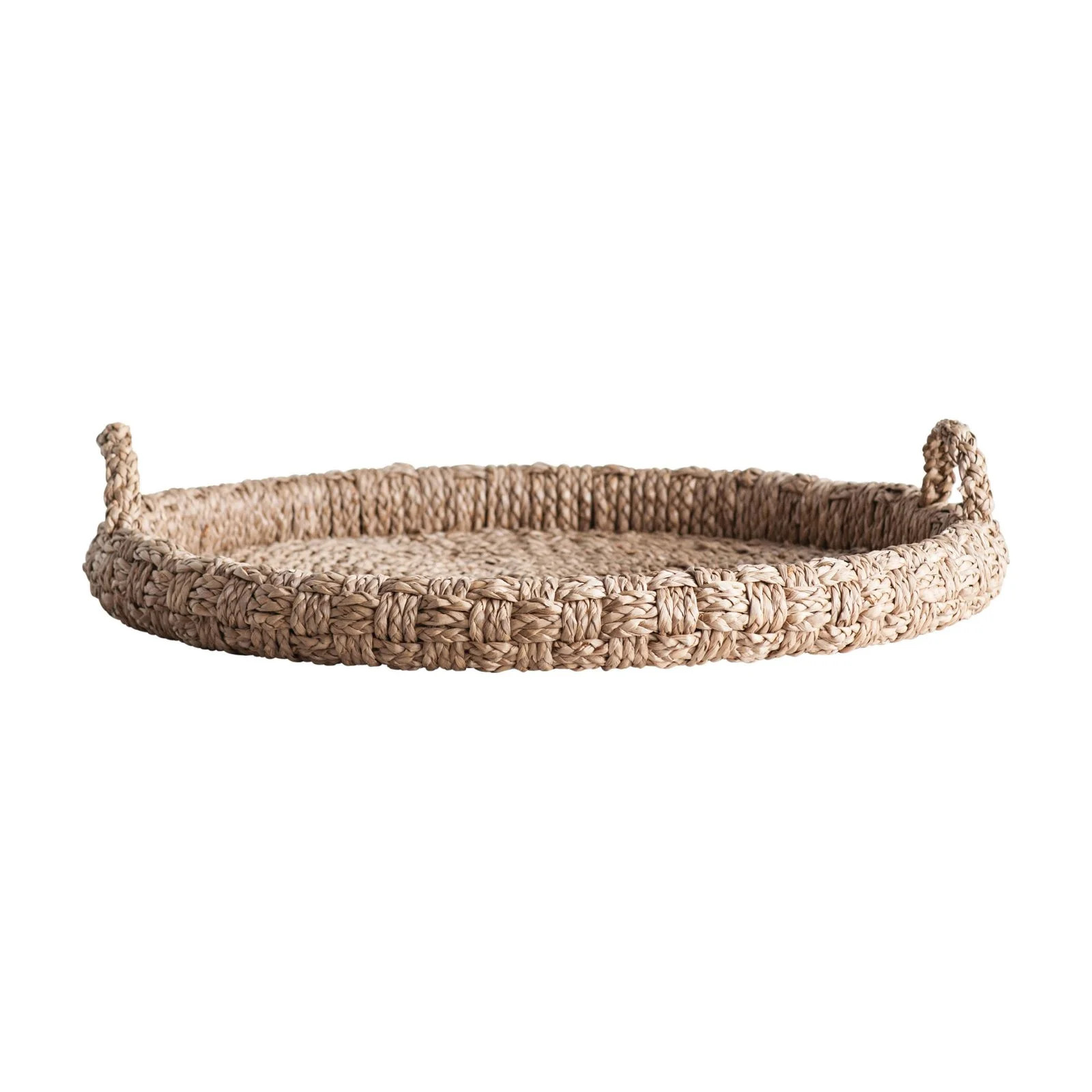 3R Studios Round Braided Bankuan Tray with Handles | Walmart (US)