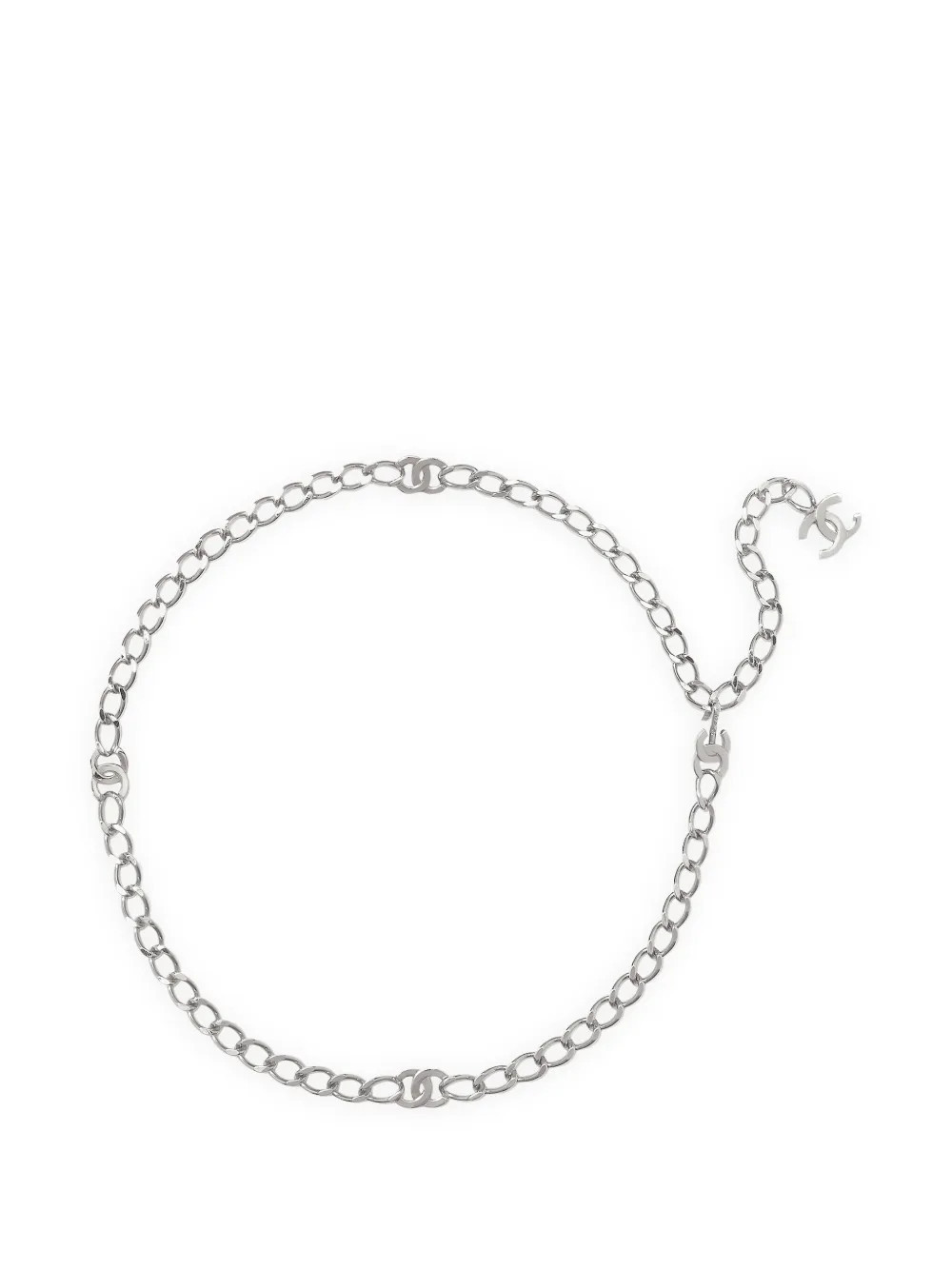 CHANEL Pre-Owned 1997 Interlocking CC chain belt - Silver | Farfetch Global