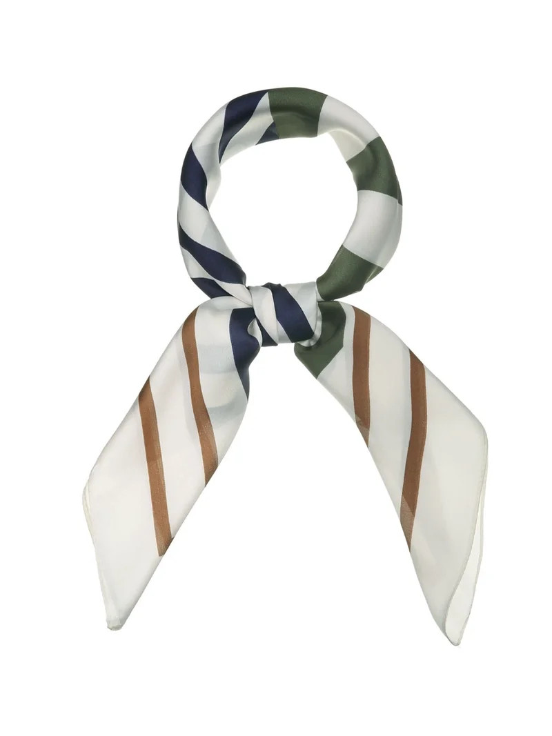 INSPIRE CHIC 70cm Stripe Print Square Scarves Kerchief Neck Head Scarf Neckerchief Headband for L... | Walmart (US)