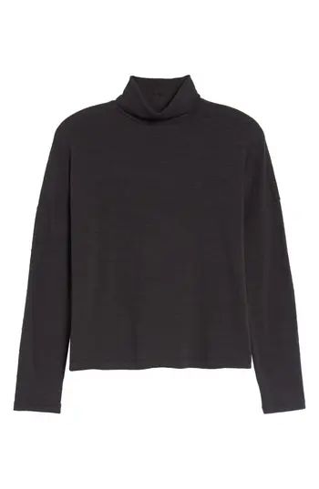 Women's Madewell Boxy Turtleneck Top, Size X-Small - Black | Nordstrom