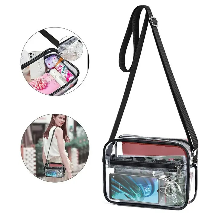 Clear Crossbody Bag, TSV Stadium Approved Messenger Bag, Waterproof PVC Shoulder Bag for Women an... | Walmart (US)