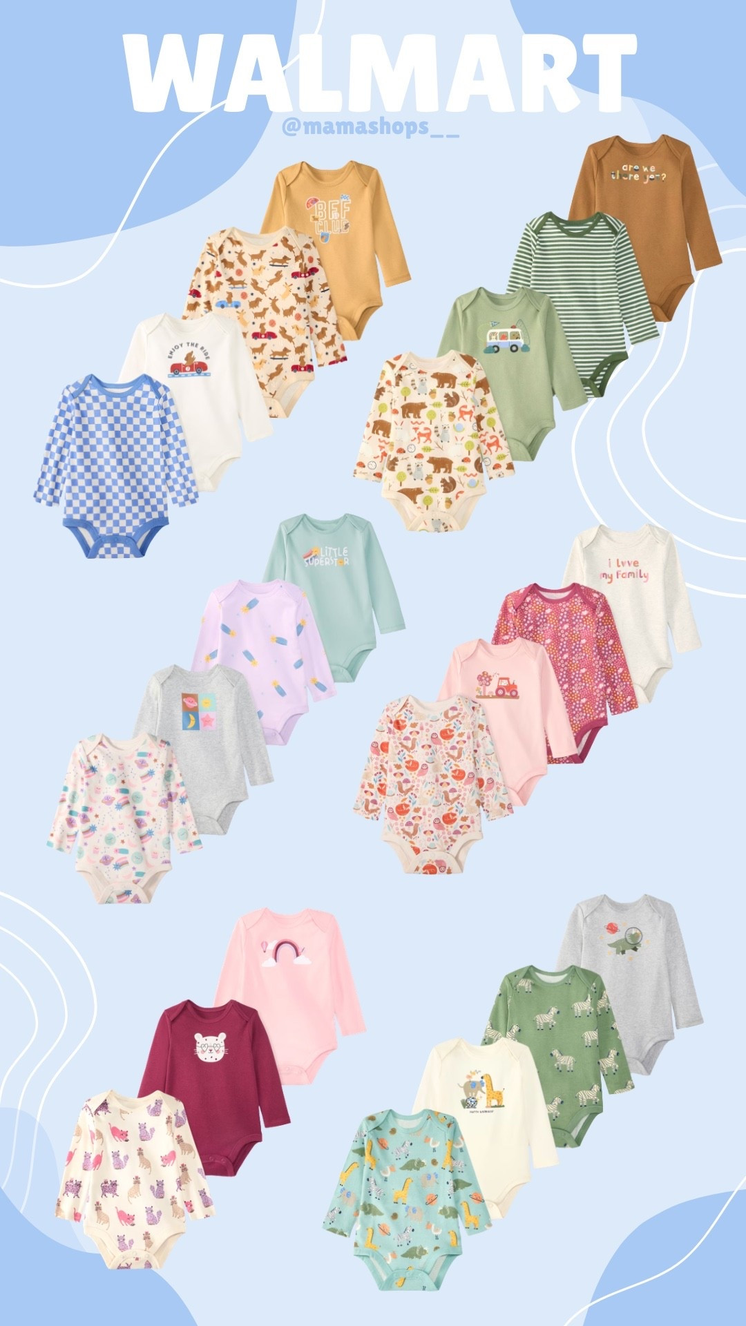 🚨 On Sale Now Garanimals 4pc set baby boys & girls long sleeve bodysuit @Walmart, go grab some before they sale out !🤩👶🏻

Linking them all here 🔗✨