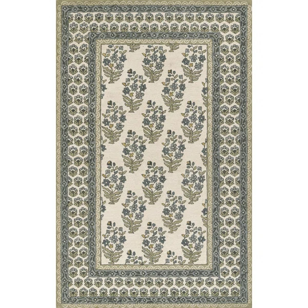 Momeni Cotswold Traditional Hand Tufted Wool Green Area Rug 8' X 10' | Wayfair North America