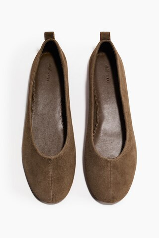 H & M - Suede ballet flats - Green | H&M (UK, MY, IN, SG, PH, TW, HK)