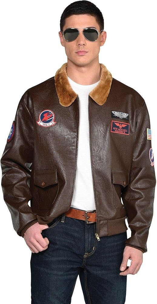 Party City Top Gun: Maverick Bomber Jacket for Men, Halloween Costume Accessory, Standard Size, I... | Amazon (US)