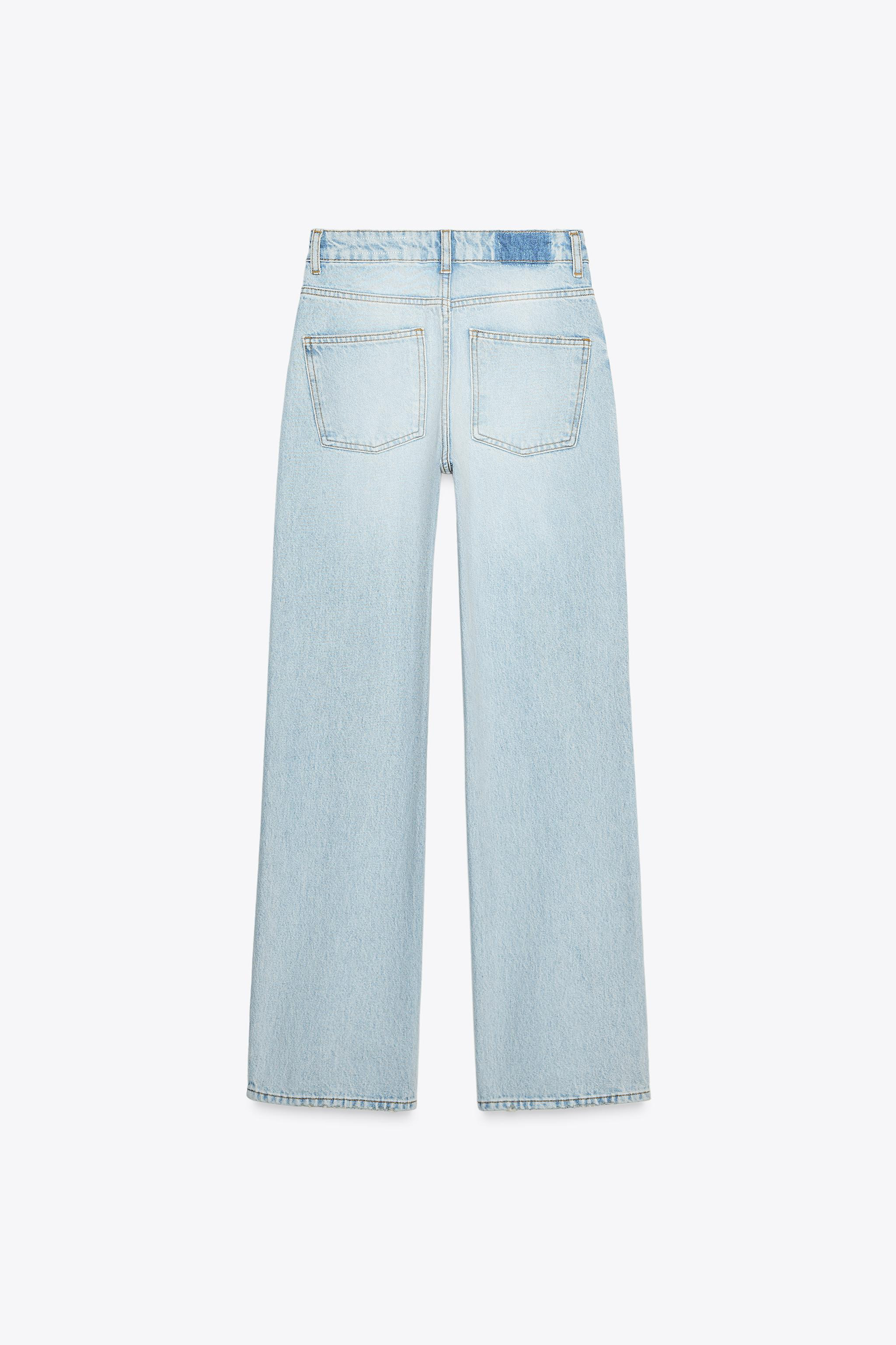 HIGH WAIST - STRAIGHT - LONG LENGTH - RIGIDHigh-waist jeans with five pockets. Faded effect. Stra... | Zara UK